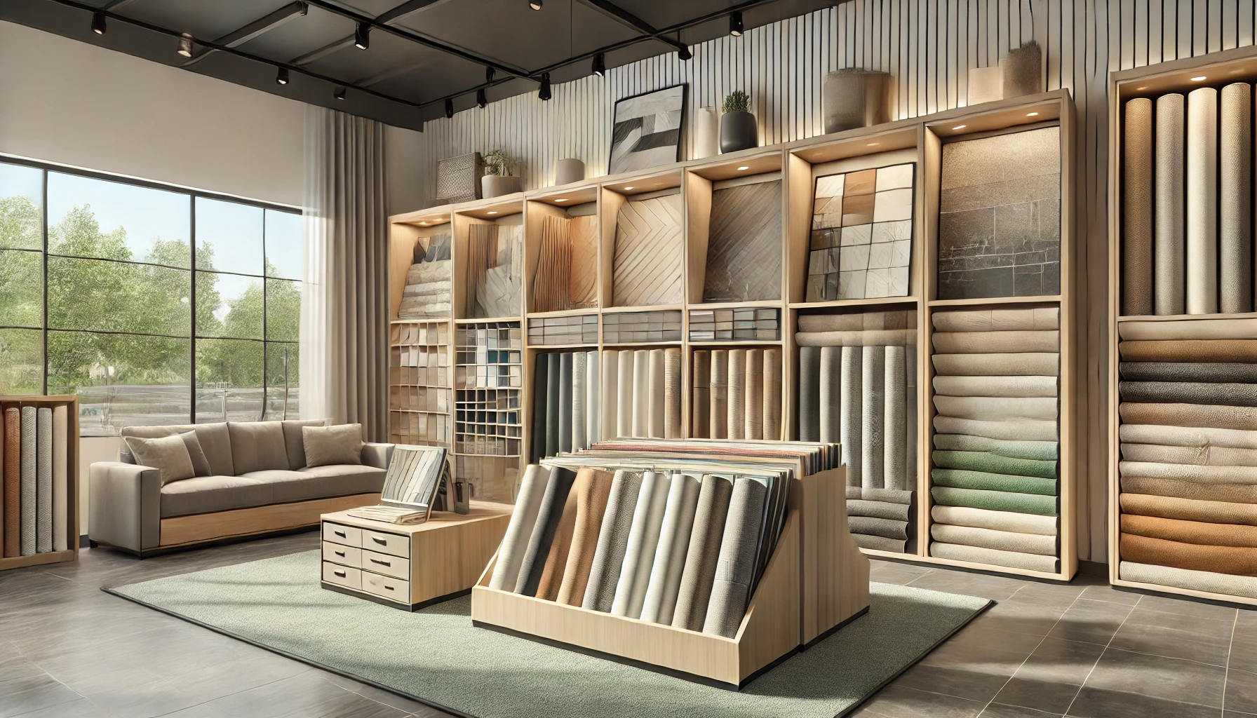 Interiér s kobercem